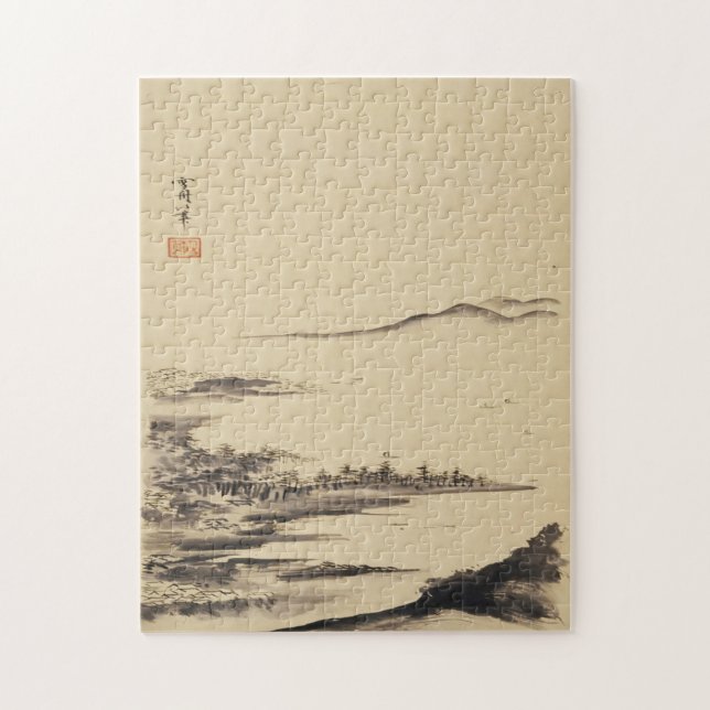 Zen Classics - Sesshu - Autumn Landscape Jigsaw Puzzle (Vertical)