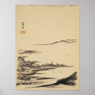 Zen Classics - Sesshu - Autumn Landscape Poster