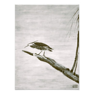 Zen Classics - Sesshu - Heron and Willow Photo Print