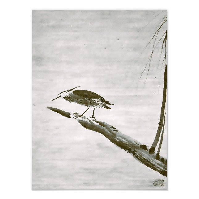 Zen Classics - Sesshu - Heron and Willow Photo Print (Front)