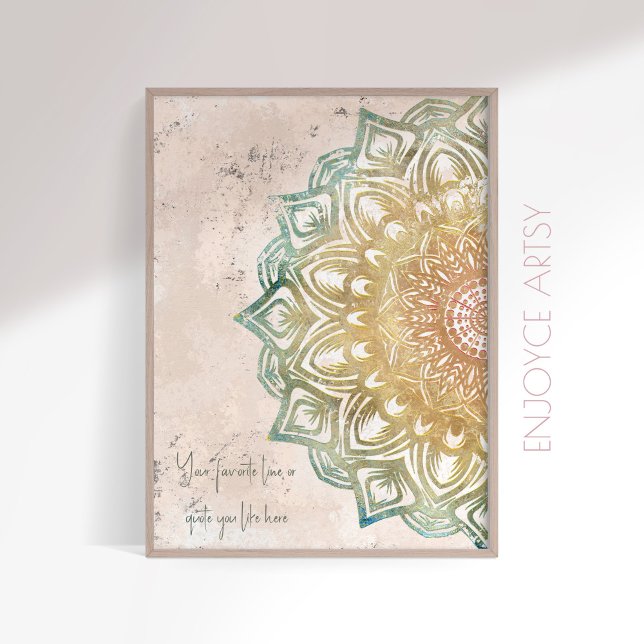 Zen colourful and gold mindful spiritual wall art (Creator Uploaded)
