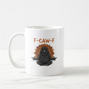 Zen Crow F Caw F Raven Fcawf Funny Meditation Yoga Coffee Mug
