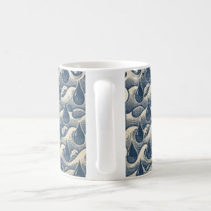 Zen cup- Droplet and Wave Illusion Art Coffee Mug