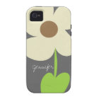 Zen Daisy Personalised iPhone 4/4S Case-Mate Case