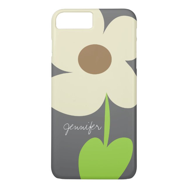 Zen Daisy Personalised iPhone 8 Plus/7 Plus Case (Back)