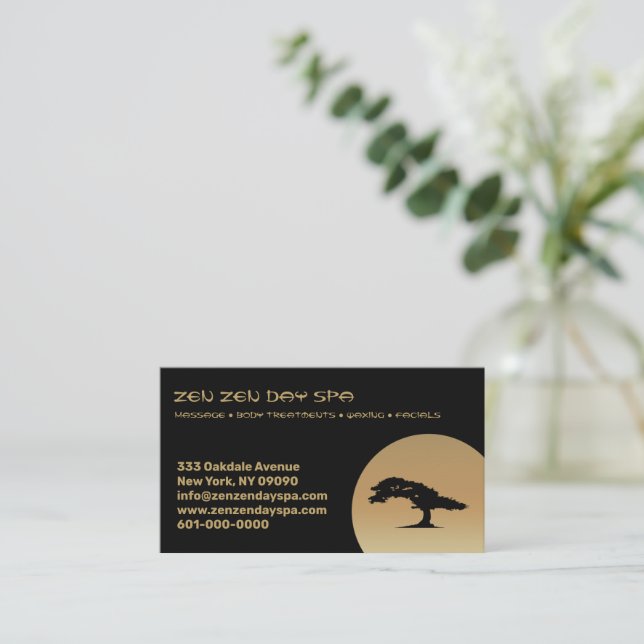 Zen Day SPA  Business Card (Standing Front)