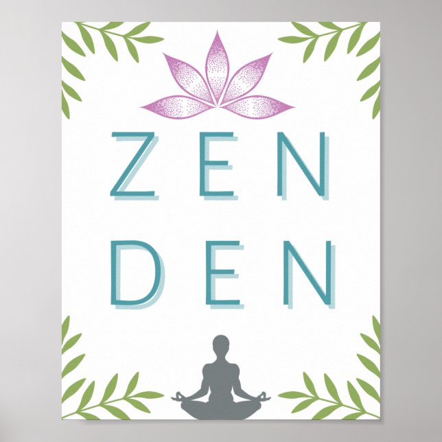 Zen Den - Meditation Art - Yoga Poster (Front)