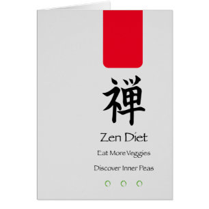 Zen Diet Eat More Veggies Vertical Card