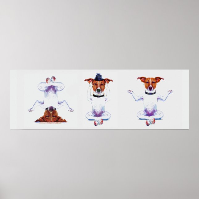 Zen Dog Triptych Poster (Front)