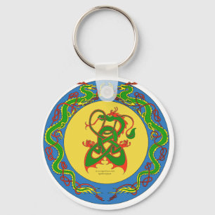 zen dragon ring key ring