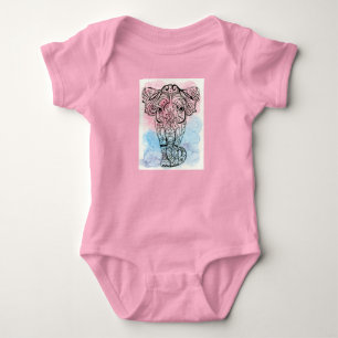 Zen Elephant T-Shirt Baby Bodysuit