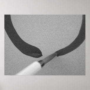 Zen Enso Calligraphy Brush Poster
