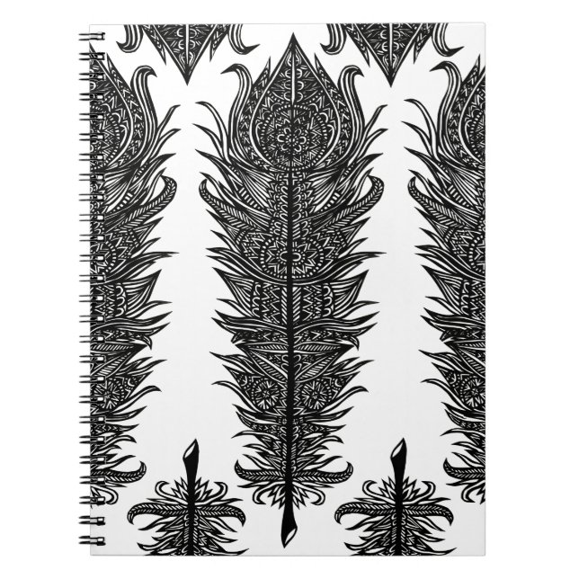 Zen Feather Design Notebook (Front)