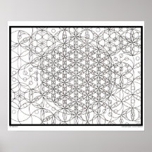 Zen Flower of Life Colouring Poster