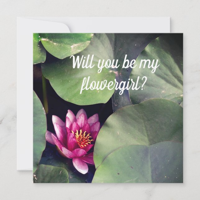 Zen  flowergirl invitation card (Front)