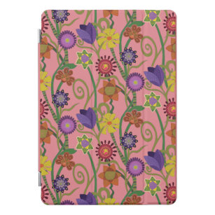 Zen Flowers on Pink iPad Cover