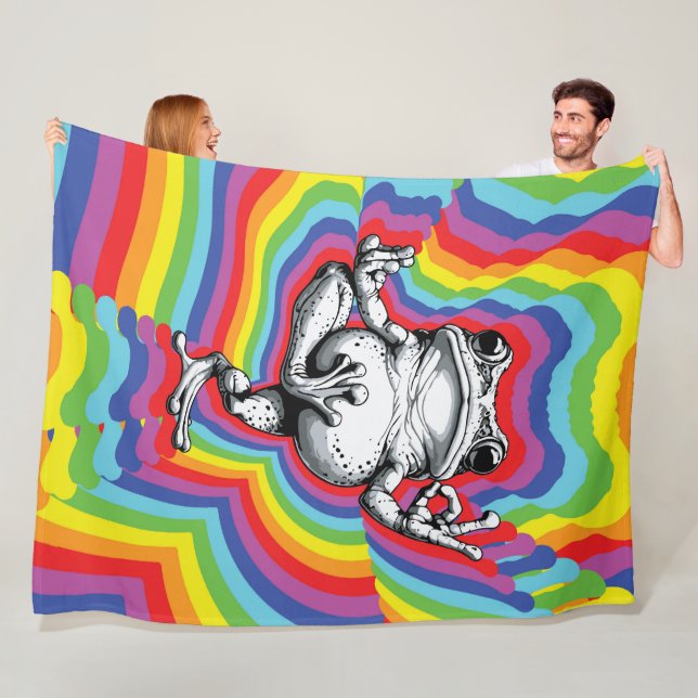 Zen Frog Masterpiece Fleece Blanket (In Situ)