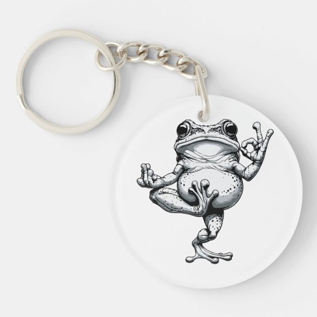 Zen Frog Masterpiece Key Ring (Front)