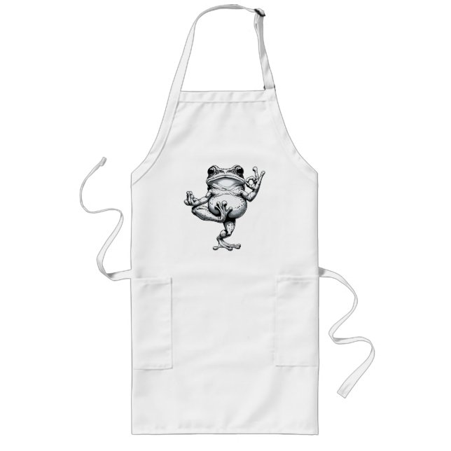 Zen Frog Masterpiece Long Apron (Front)