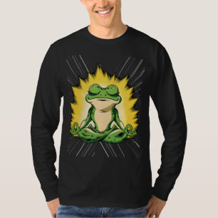 Zen Frog Meditation Super Saiyan Glow Art T-Shirt