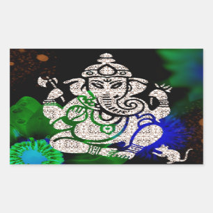 Zen Ganesh Rectangular Sticker