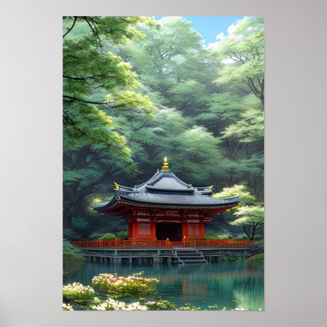 Zen Garden by The Calm Pond Poster (Front)