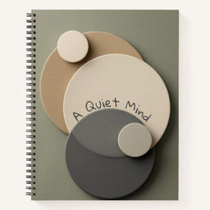 Zen Garden Circles   Minimalist Sand & Stone Art Notebook
