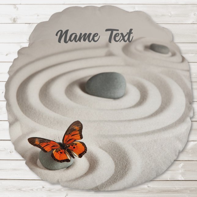 Zen Garden Meditation Round Throw Pillow (Creator Uploaded)
