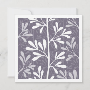 Zen Garden Stems Botanical - deep lavender Card