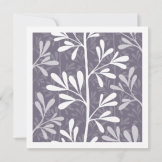 Zen Garden Stems Botanical - deep lavender Card