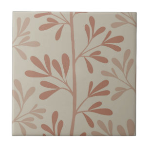 Zen Garden Stems XL 6 minimal botanical Ceramic Tile