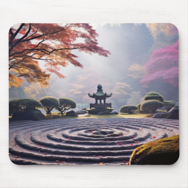 Zen Garden Tranquil Peaceful Nature  Mouse Pad (Front)