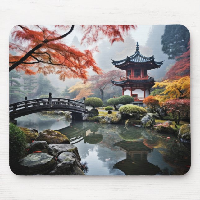 Zen Garden Tranquil Peaceful Nature  Mouse Pad (Front)