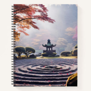 Zen Garden Tranquil Peaceful Nature Notebook