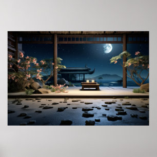 Zen Garden Tranquil Peaceful Nature Poster