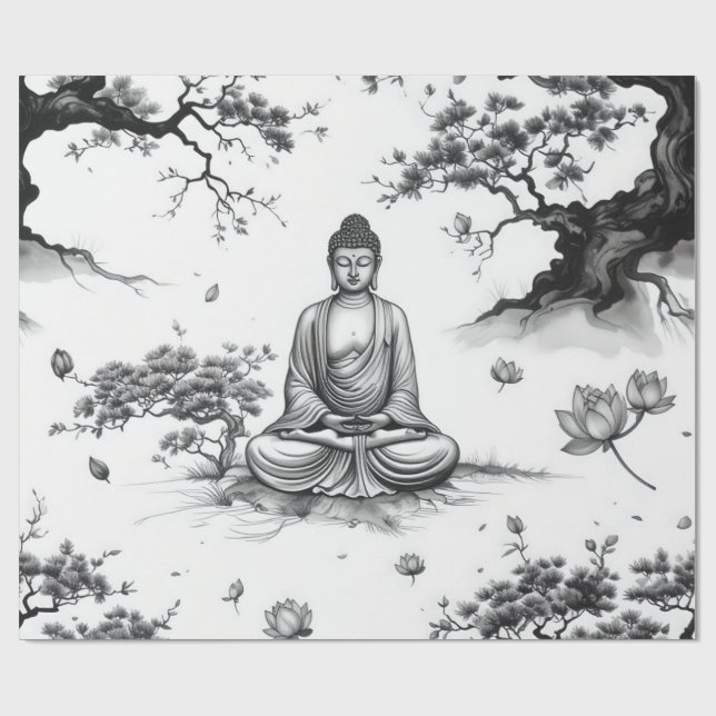 Zen Garden Wrapping Paper (Flat)