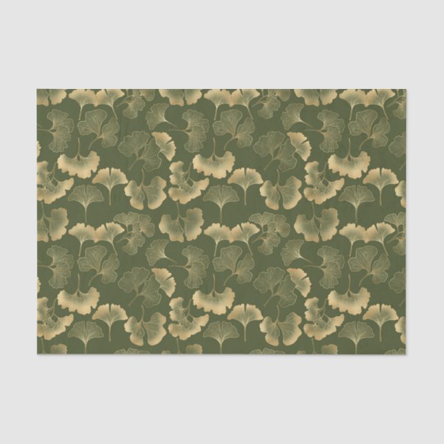 Zen Ginkgo Leaf Pattern Tissue Paper (Front)
