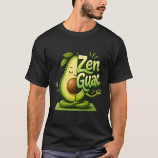 Zen Guac Funny Meditating Avocado Yoga Art T-Shirt