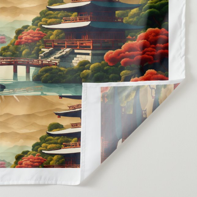 Zen Harmony Pagoda Tapestry (Detail)