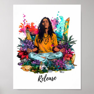 Zen Harmony Yoga And Meditation Inspired Design Poster