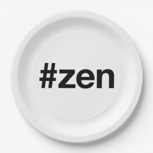 ZEN Hashtag Paper Plate