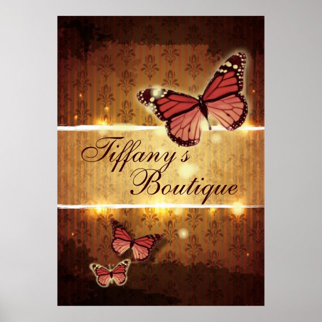 Zen Holistic Healing butterfly Yoga Instructor Poster (Front)