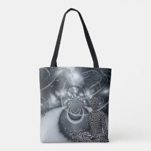 Zen in lotus pose tote bag