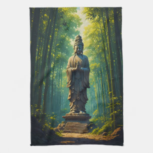 Zen in the Bamboo Grove Tea Towel