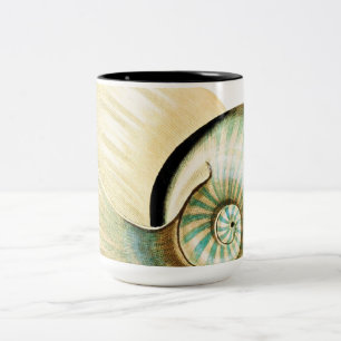 Zen Inspired Beach Theme Two-Tone Coffee Mug