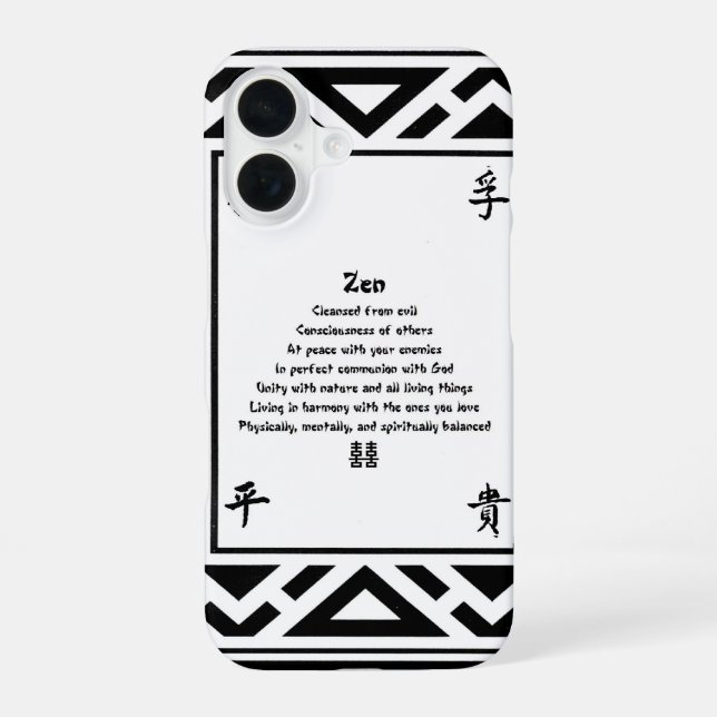 Zen iPhone 16 Case (Back)
