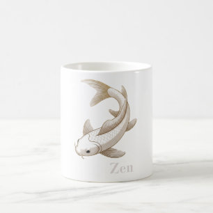 Zen Japanese Koi Symbol for Daily Calm Coffee Mug