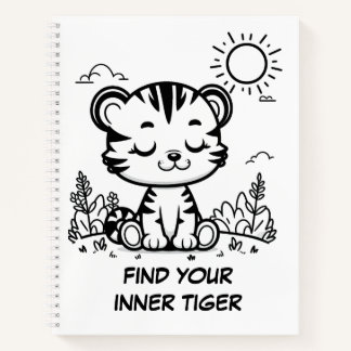Zen Kawaii Tiger Notebook Cute Mindfulness Journal
