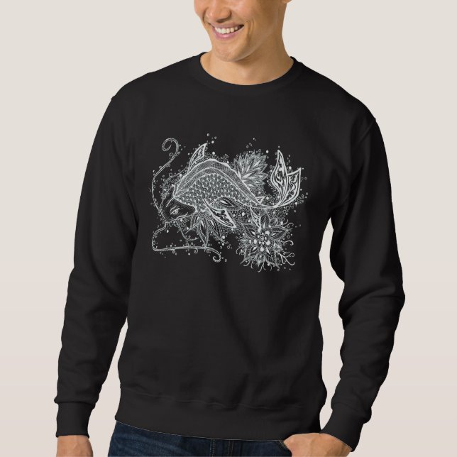 Zen Koi Fish Tattoo Sweatshirt (Front)