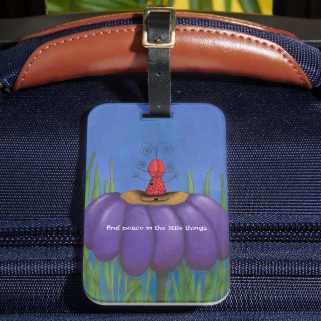 Zen Ladybug Luggage Tag (Front Insitu 2)